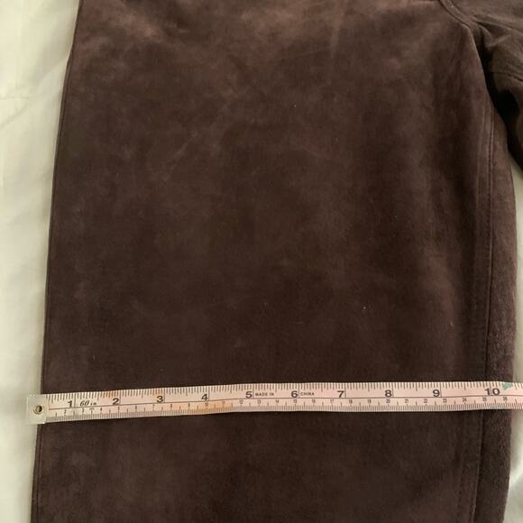 Plus size St. John’s Bay washable suede chocolate brown pants size 16 - Picture 8 of 12